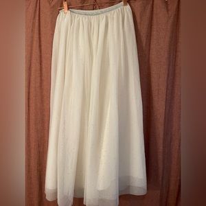 Sparkly tutu material maxi skirt